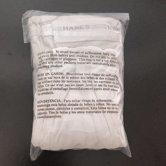 Vtg Hanes Classic White Men's Briefs Size 34- 3 Pack - Picture 5 of 6